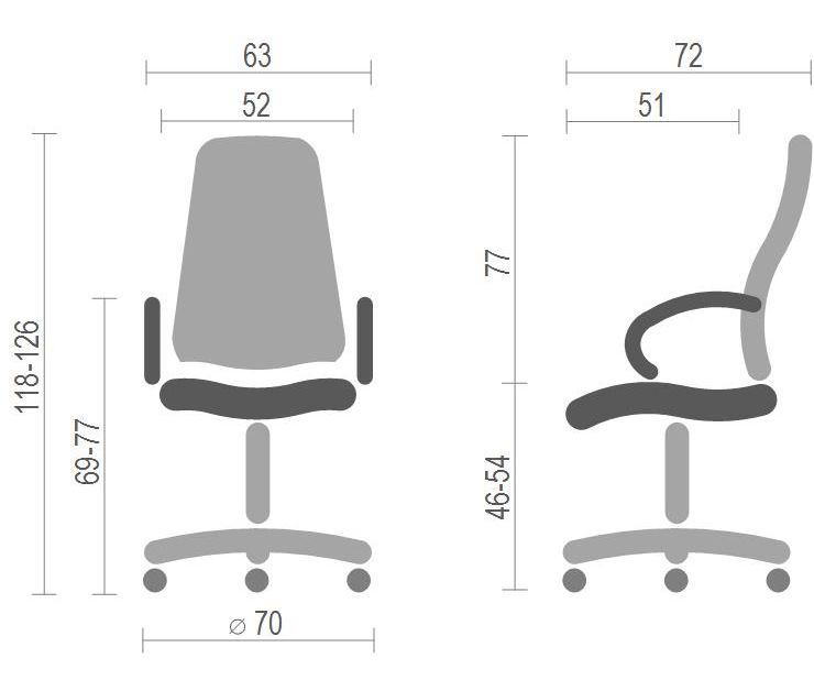 Крісло для керівника Олбері CH ANF, беж. АКЛАС - фото 2
