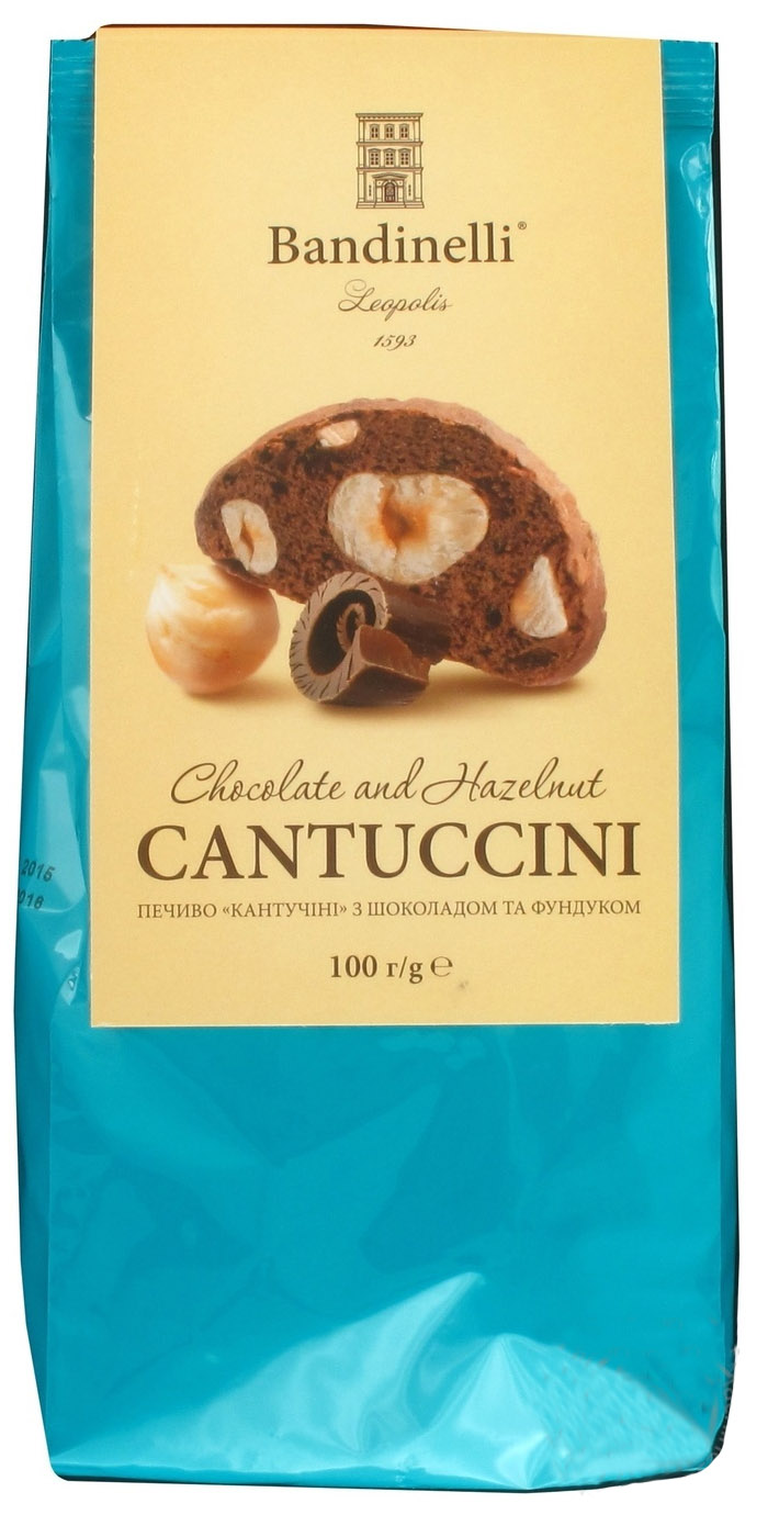 Печенье Кантучини шоколад/фундук 100 г Bandinelli - фото 2