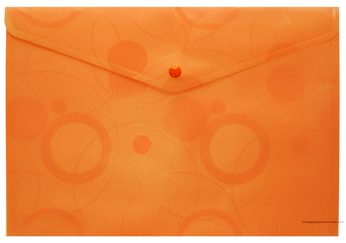 Папка-конверт на кнопке А4 Romantic, непрозр., оранж. Scholz - фото 2