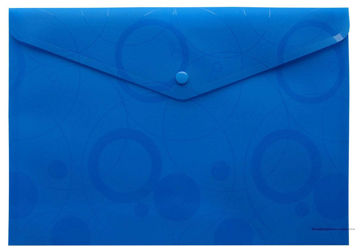 Папка-конверт на кнопке А4 Romantic, непрозр., син. Scholz - фото 2