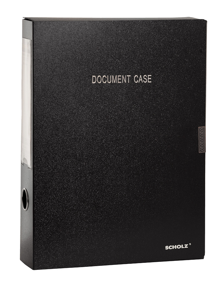 Папка-бокс на липучке А4, 60мм., черн. Scholz - фото 2