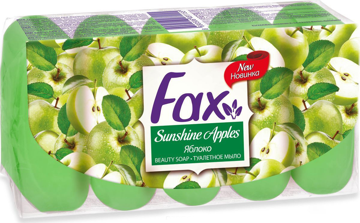 Мыло, 70гр.*5шт. Яблоко, экопак Fax - фото 1