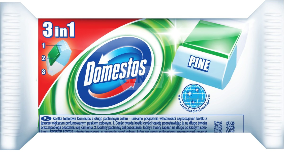 Освежитель для туалетов 40гр. Хвоя, твердый, запаска DOMESTOS - фото 1