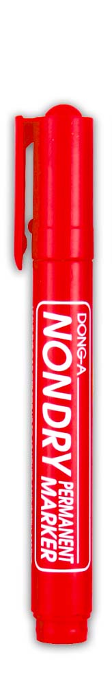 Маркер перманентный круглое острие 1-5мм., красн. Dong-A - фото 1