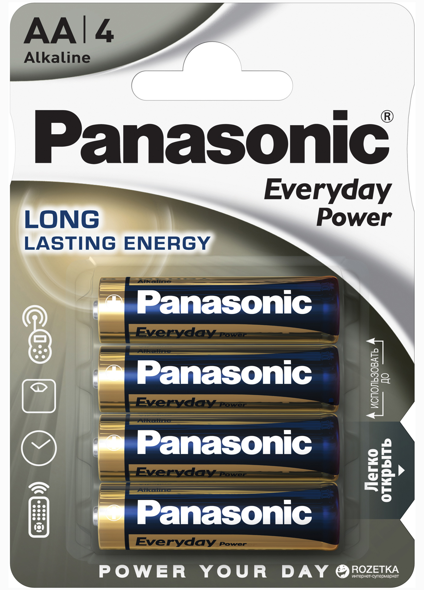 Батарейка LR6 (AA) Everyday Power, 4шт./уп. Panasonic - фото 3