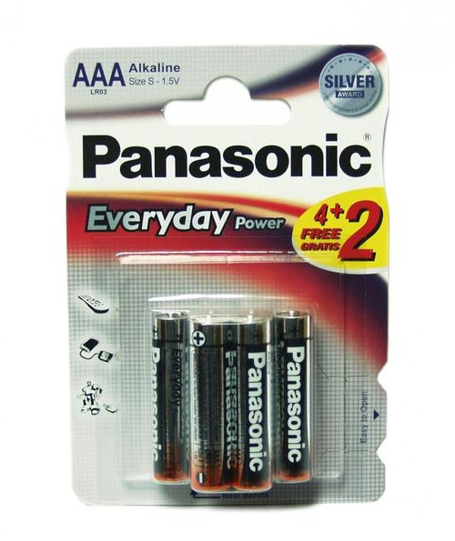 Батарейка LR03 (AAA) Everyday Power, 6шт./уп. Panasonic - фото 1
