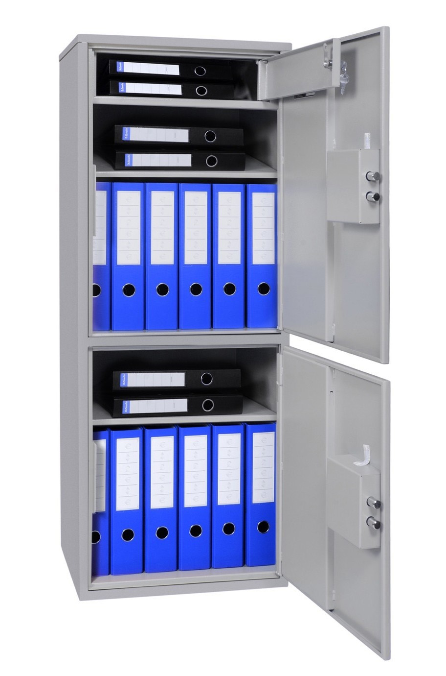 Сейф офісний з ключовим сувальдним замом, 2 секції, 1184*460*350мм, B.118.K Griffon - фото 4