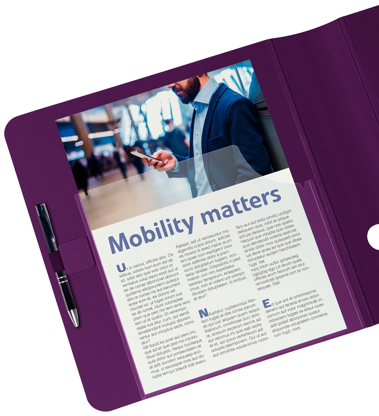 Регистратор 6.5см. А4 (PP) Active Urban Chic 180°, фиолет. LEITZ - фото 4