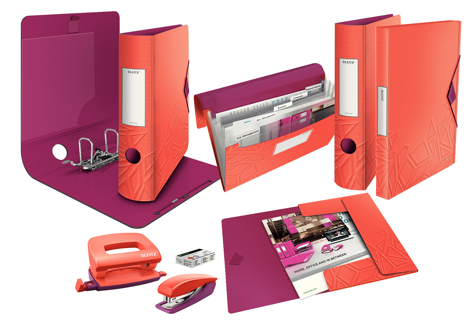 Регистратор 6.5см. А4 (PP) Active Urban Chic 180°, красн. LEITZ - фото 4