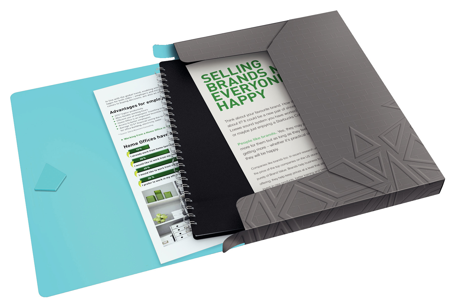 Папка на резинках UrbanChic А4, РР 30мм 250л., пластик, серый LEITZ - фото 3