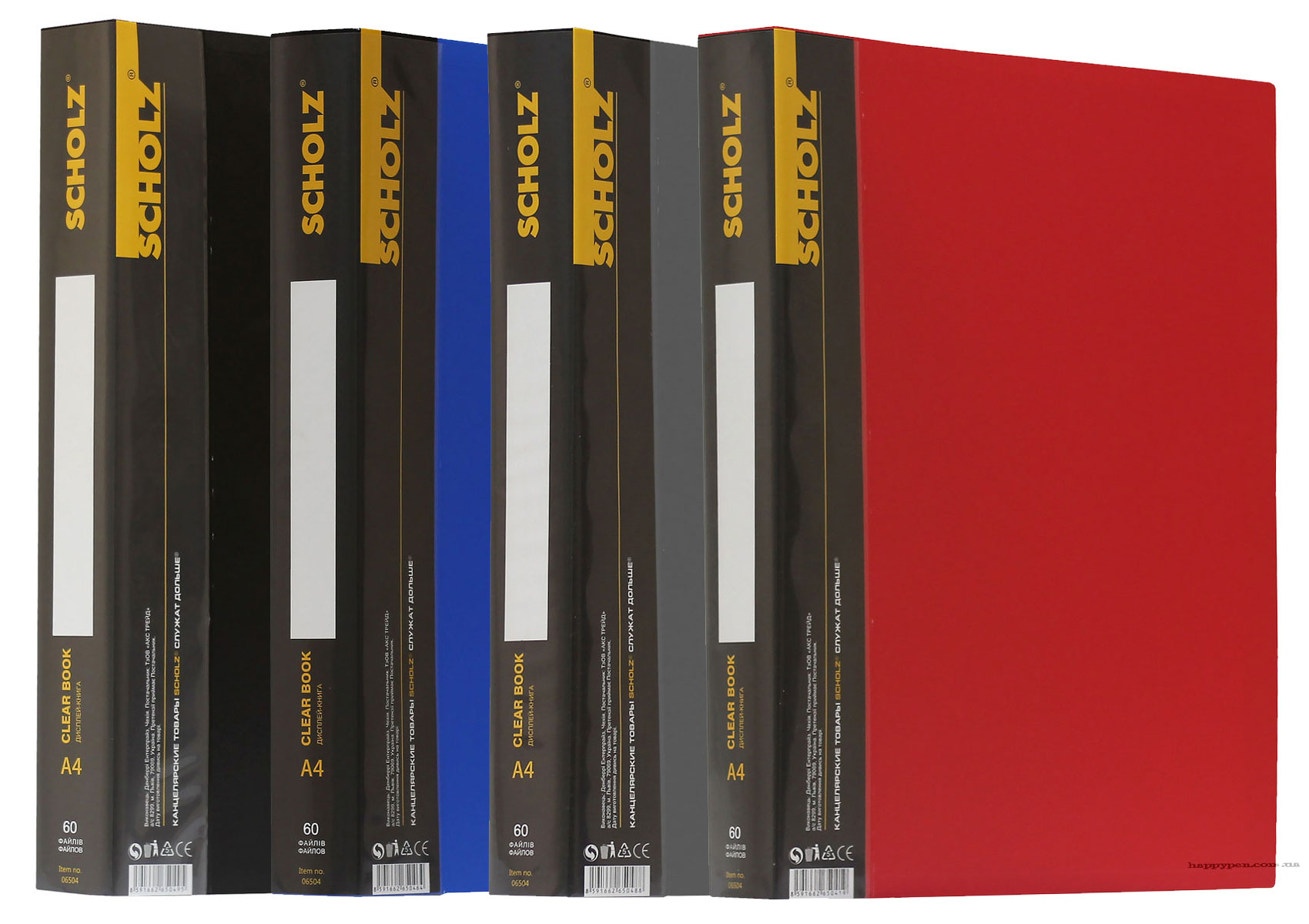 Папка на 60 файлов, пластик, толщина 800мкм., син. Scholz - фото 2