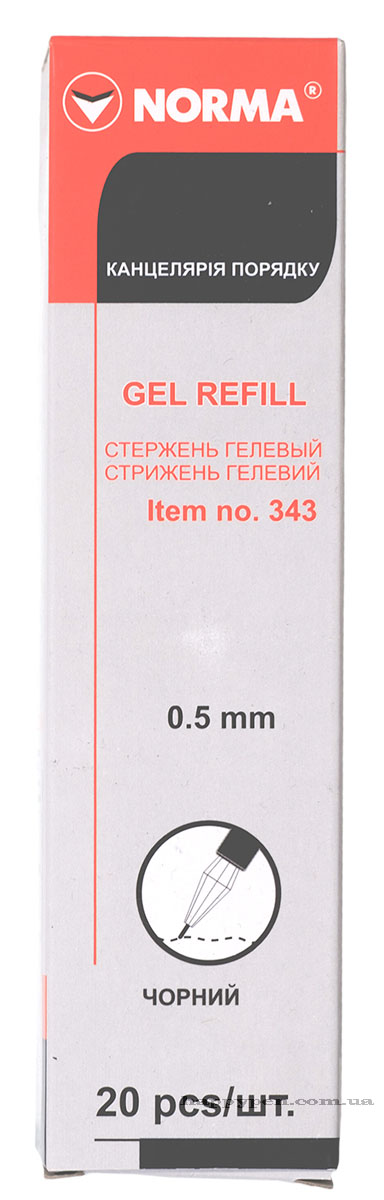 Стержень гелевый, 0,5мм., черн. NORMA - фото 2
