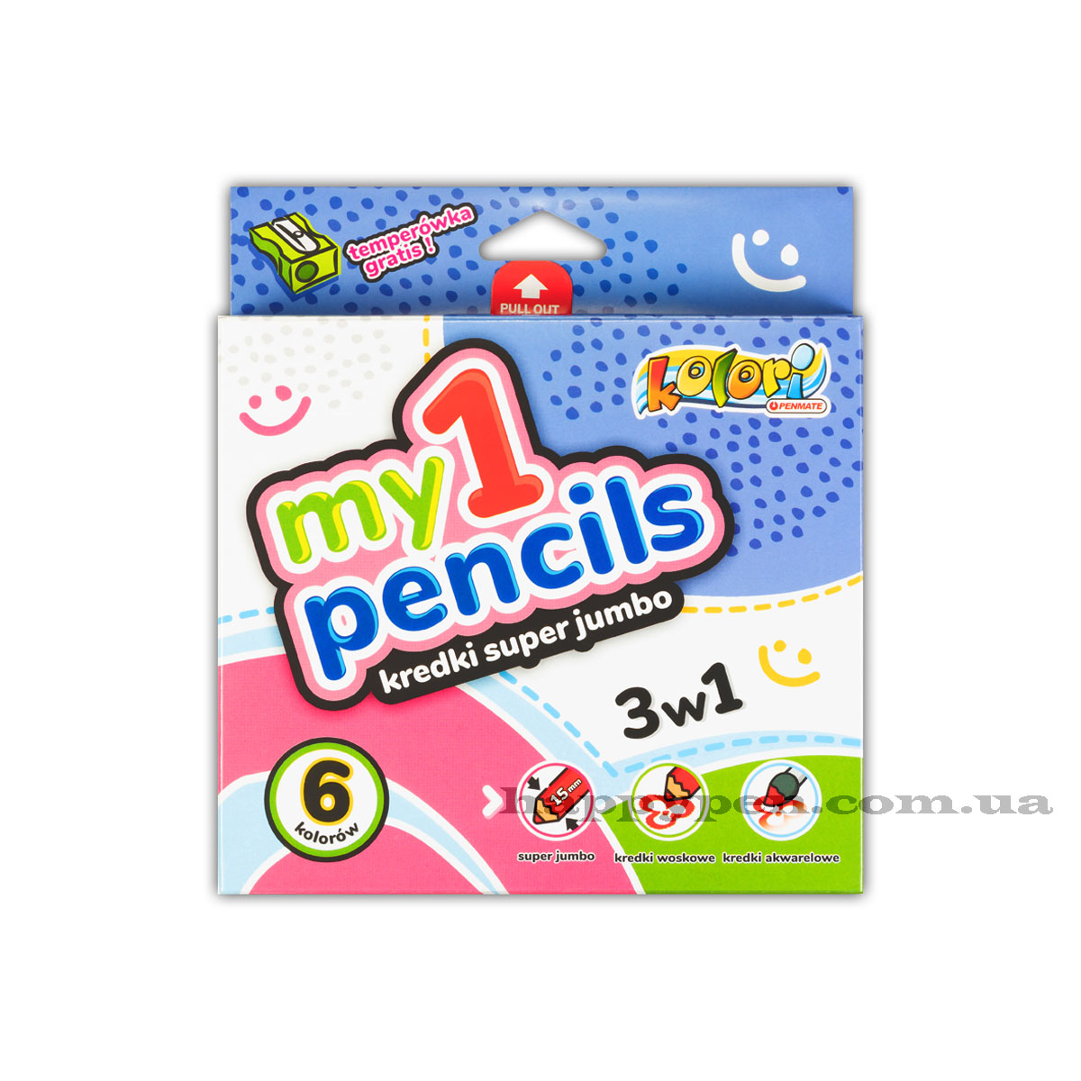 Олівці кольорові длядітей 6кол. Kolori 