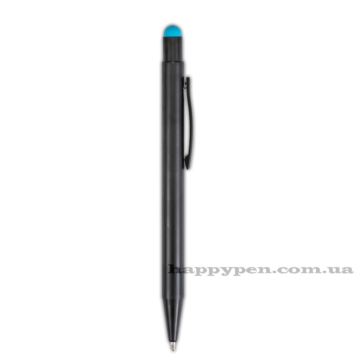 Ручка шариковая автомат. BLACK TOUCH корп.черный, стерж. син., резинка для сенс. экранов син. Penmate - фото 3