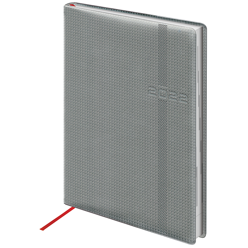 Ежедневник датированный 2022 Стандарт Soft Carbon, 14,5х20,6см., серый Brunnen - фото 3