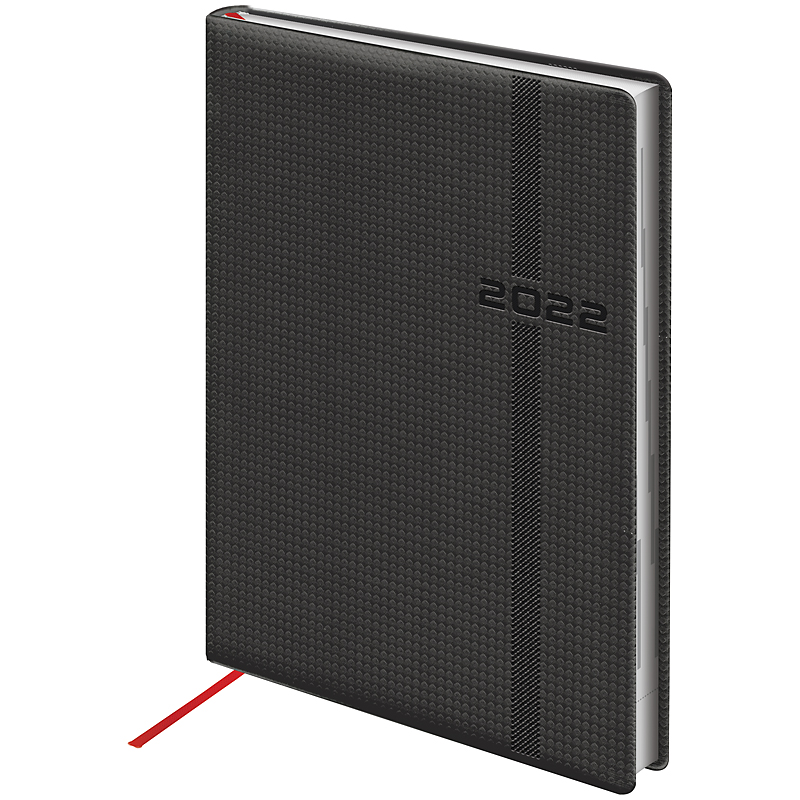 Ежедневник датированный 2022 Стандарт Soft Carbon, 14,5х20,6см., черн. Brunnen - фото 3