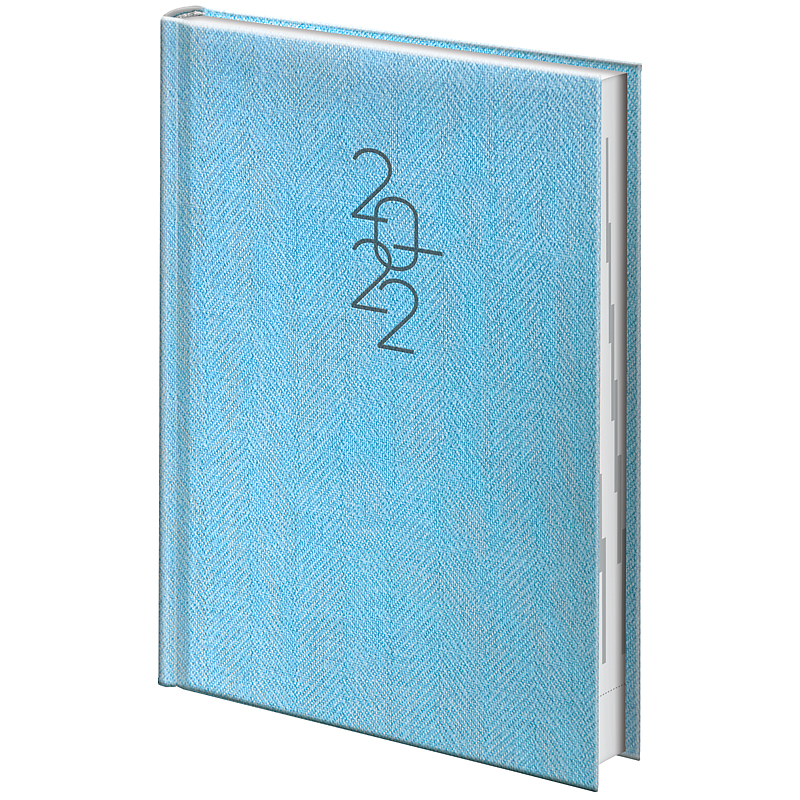 Щоденник датований 2022 Стандарт Tweed, 14,5х20,6см., блакит. Brunnen - фото 3