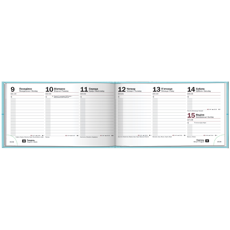 Еженедельник датированный 2022 карманный Torino Trend, 10х14см., голуб. Brunnen - фото 3
