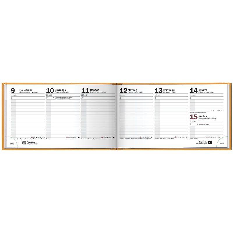 Еженедельник датированный 2022 карманный Torino Trend, 15,3х8,7см., желт. Brunnen - фото 3