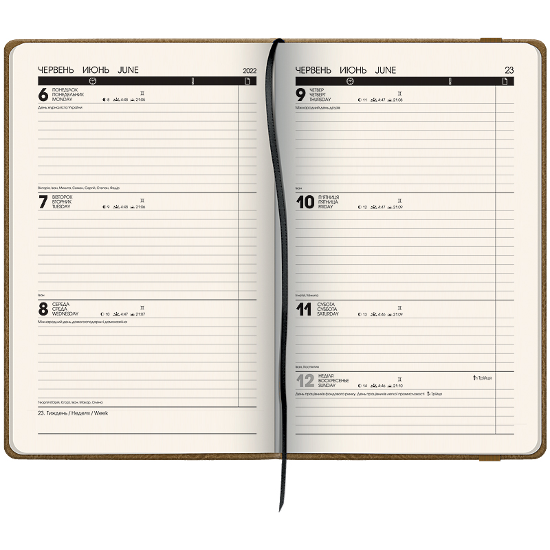 Еженедельник датированный 2022 Смарт Viracountry, 12,5х19,5см., коричн. Brunnen - фото 5