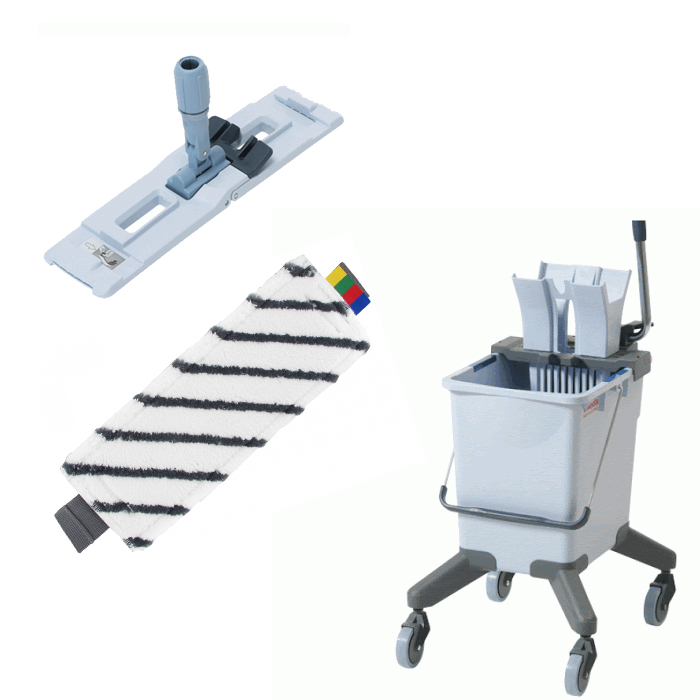 Тележка для уборки на 1 ведро, 15л. Ультра Спид + держатель мопов Vileda Professional - фото 1