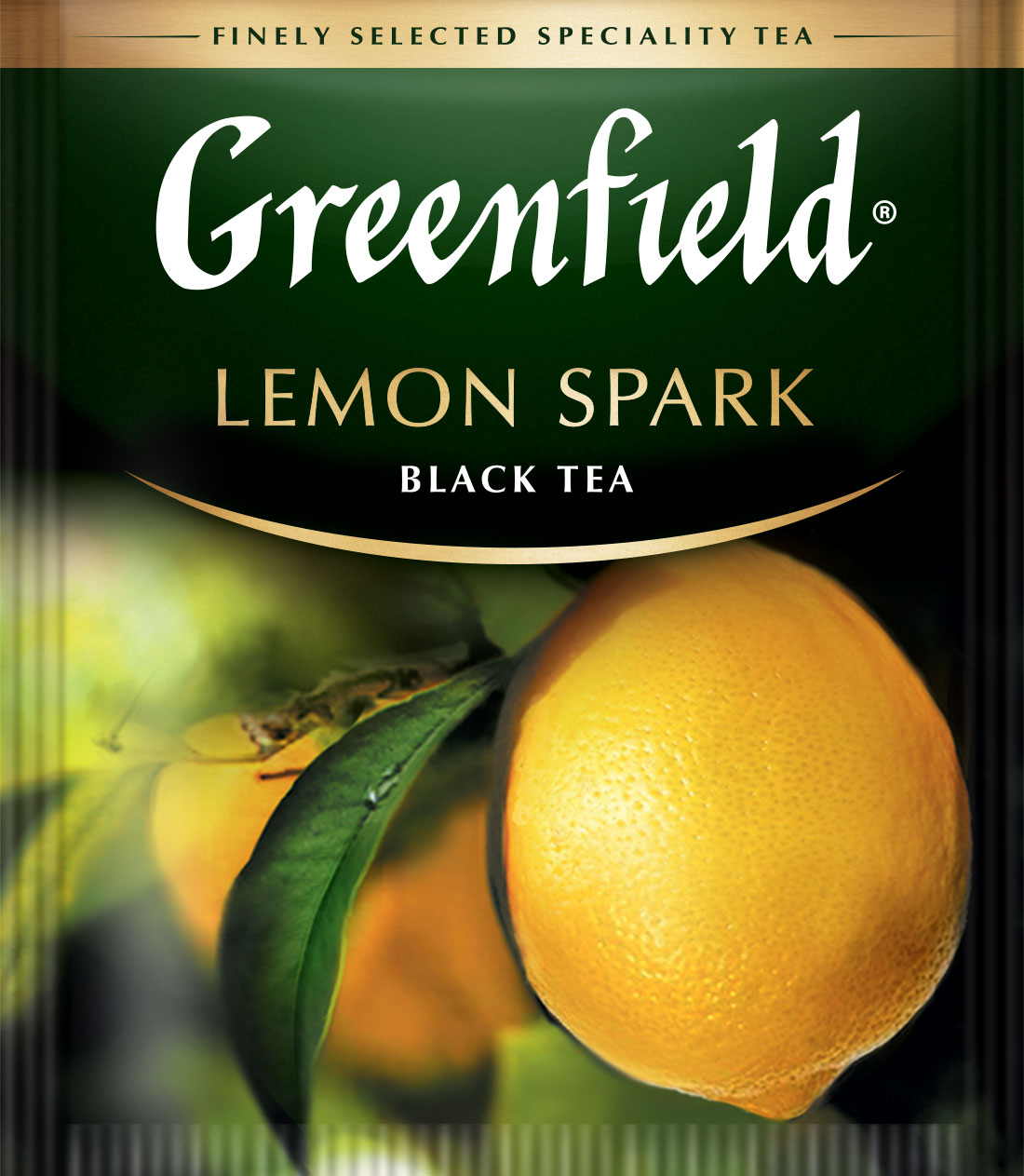 Чай черный ароматизированный Lemon Spark, 100пак. по 1,5г., термосаше, в пакете Greenfield - фото 2