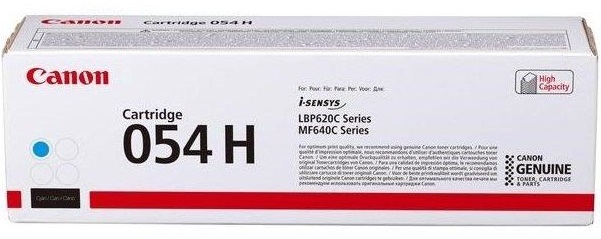 Тонер-картрідж для Canon 054H для MF641/643/645, LBP-621/623 (3027C002) ~2300 стор. (А4) Cyan Canon - фото 1