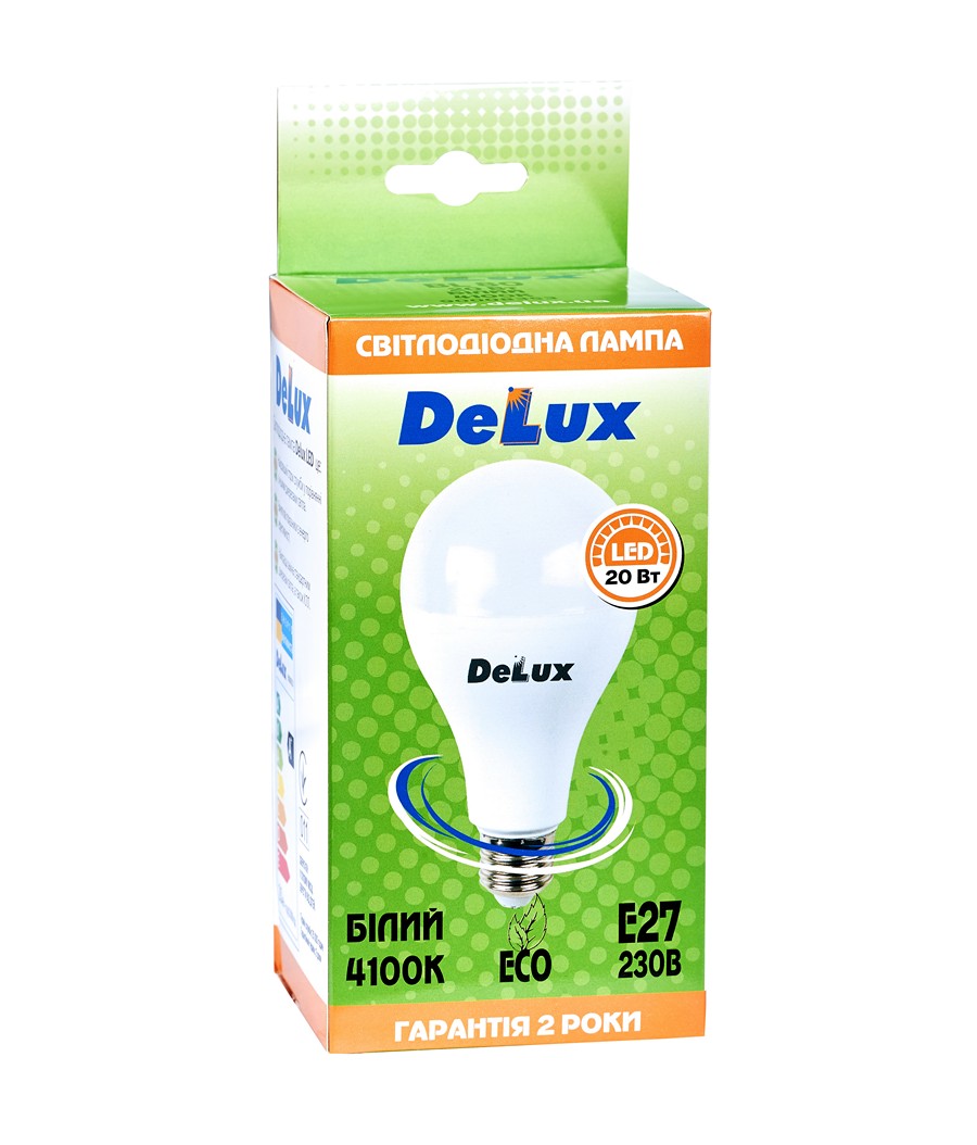 Лампа светодиодная LED Е27 BL80 20Вт. 4100К DeLux - фото 1