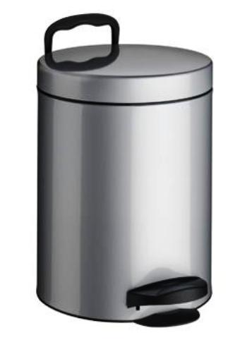 Корзина для сміття з педаллю, 5л., нержавіючий метал Італія - фото 1