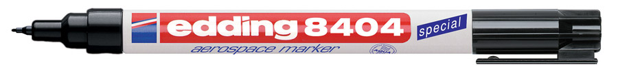 Маркер аэрокосмический, круглое острие 8404 0,75мм., черн. Edding - фото 1