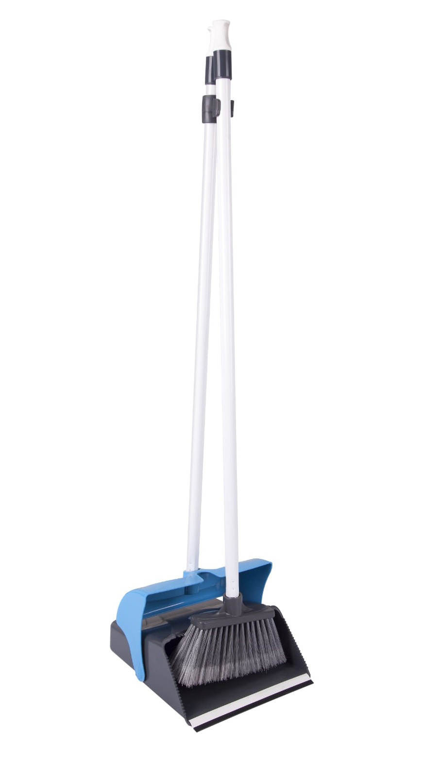 Набор для уборки помещений: щетка с длинной ручкой и совок с крышкой KAF300, син. Uctem - фото 4