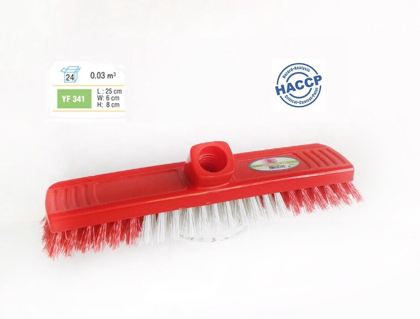 Щетка для уборки помещений, стойких к влажности поверхностей, 26см., красн. Uctem - фото 1