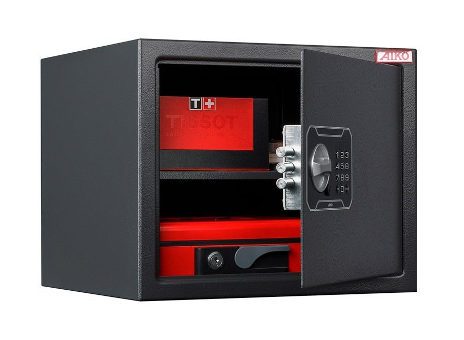 Сейф мебельный (280*350*300мм.)  с электронным кодовым замком, 1 дверь, T-280 EL, графит AIKO - фото 3