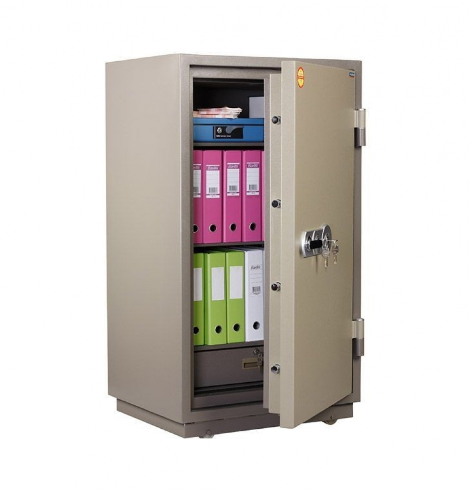 Сейф вогнетривкий (1200*711*581), 2 ключових замка, 2 полиці, касове відділення,  FRS-120 KL, коричн Valberg - фото 2