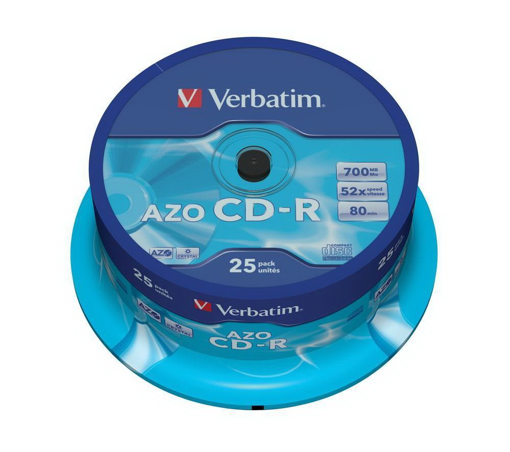 Диск CD-R 700Mb/80min 52x 25шт/уп. Cake Box Verbatim - фото 3