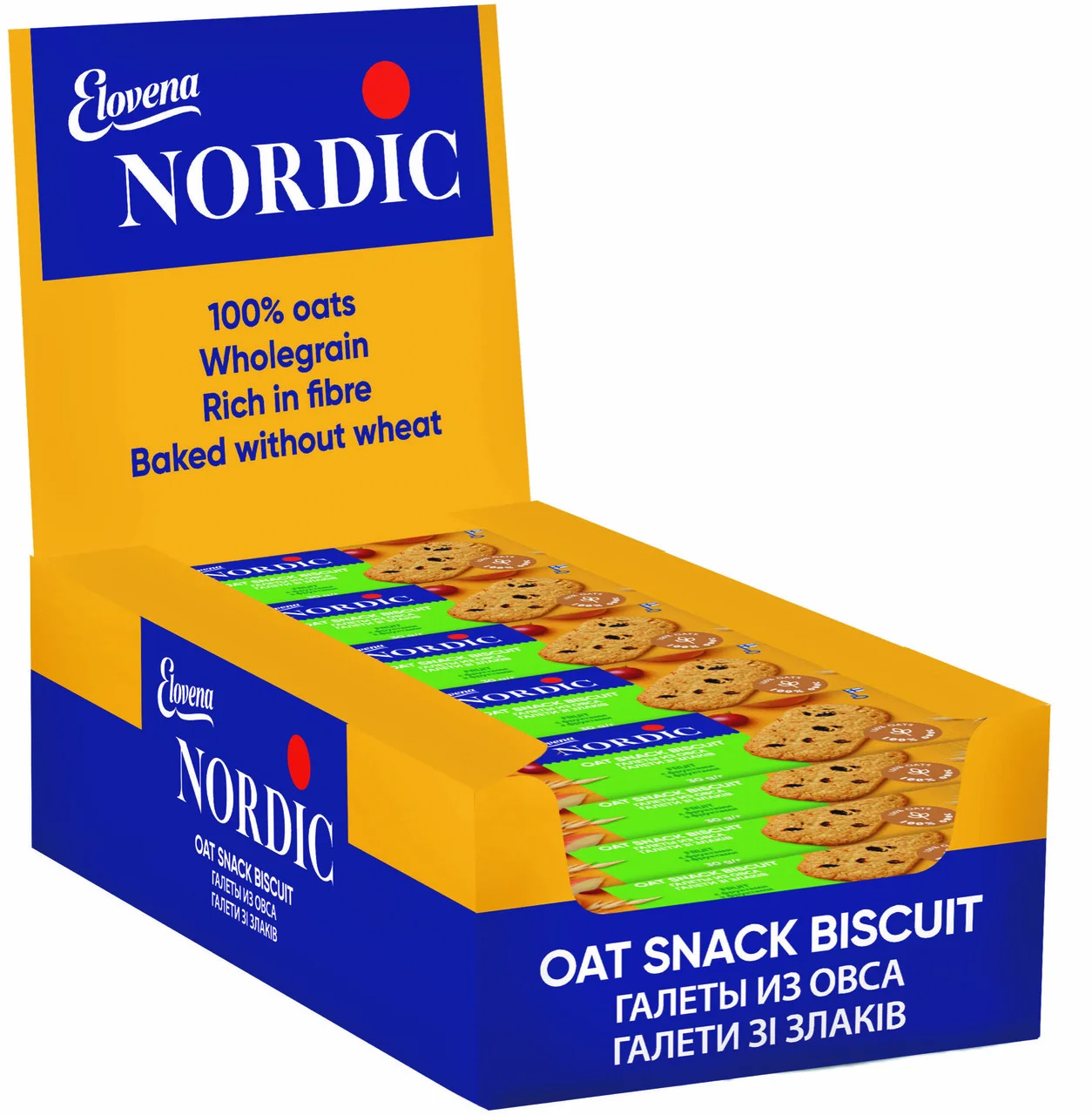 Галеты из овса NORDIC 30шт/уп., Фрукты Elovena (Nordic) - фото 3