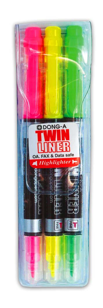 Маркер текстовий 1-5мм., двосторонній, набір 3шт./уп.. Dong-A - фото 2