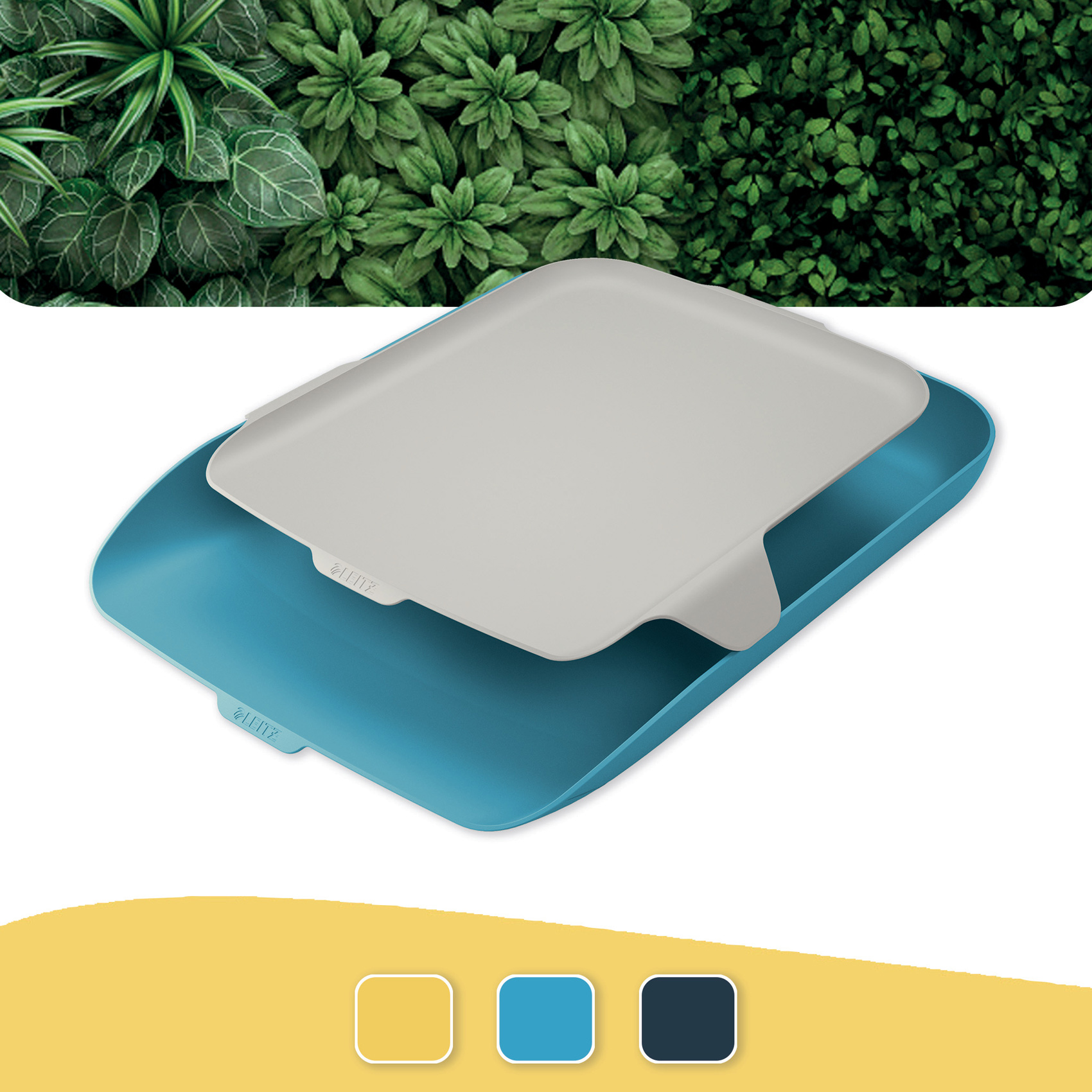 Лоток горизонтальный Leitz Cosy з органайзером, син. LEITZ - фото 2