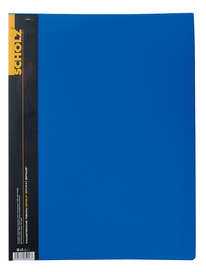 Папка на 10 файлов, пластик толщина 600мкм., син. Scholz - фото 4