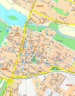 Карта Хмельницький план міста, 1:18 000 Україна - фото 2