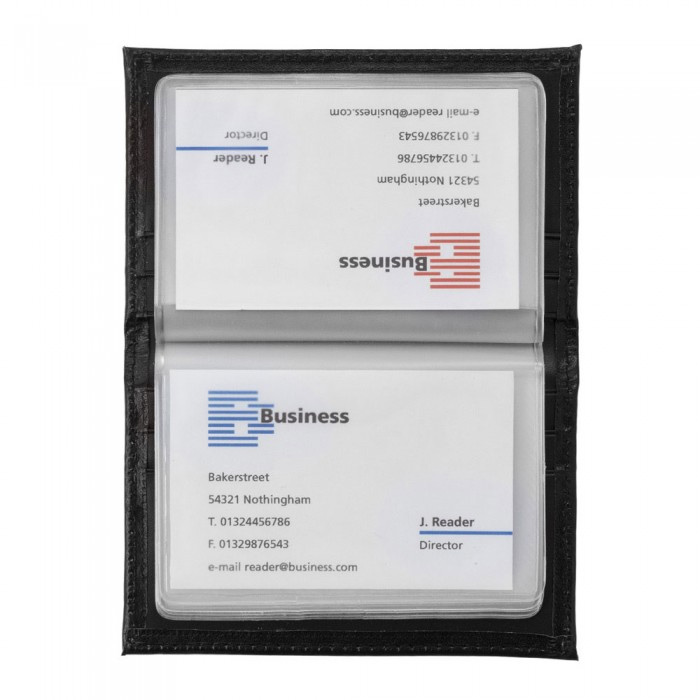 Визитница карманная, искуственная кожа, черн. Китай - фото 3