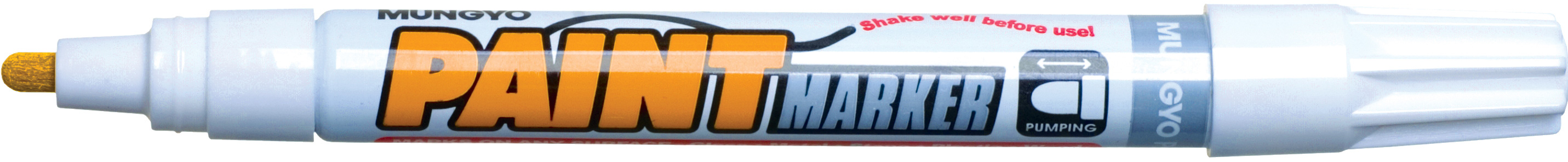 Маркер масляний, круглий накінечник 2-4мм., біл. Mungyo - фото 3