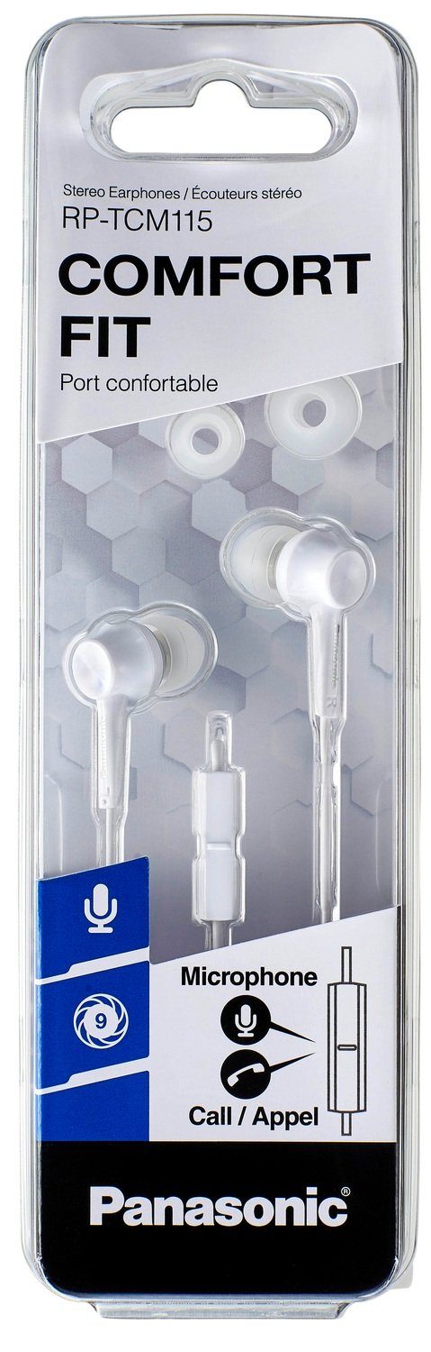 Навушники RP-TCM115GC-W дротові з мікрофоном, біл. Panasonic - фото 1