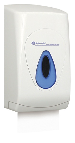 Тримач для туалетного паперу Z та V-складки, пластиковий, біл. Merida - фото 1