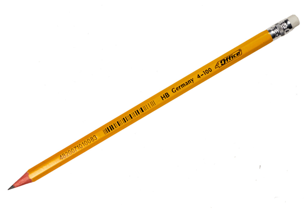 Карандаш чернографитный с резинкой НВ 4Office - фото 2