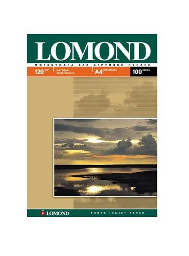 Фотобумага матовая А4, 120гр./м2., 100листов Lomond - фото 1