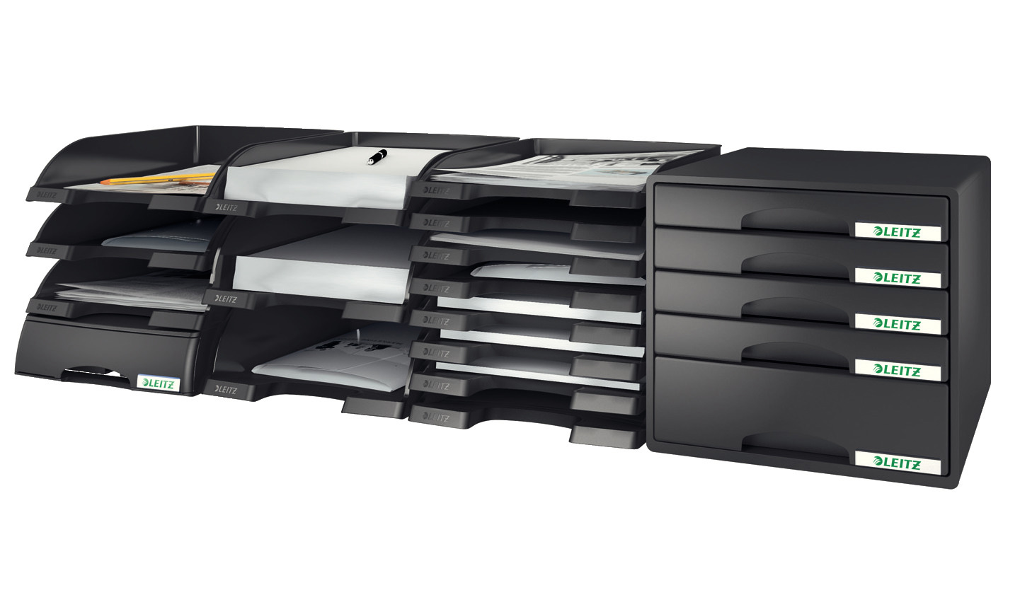 Настольный короб з 6 ящиками  WOW CUBE, черн. LEITZ - фото 4