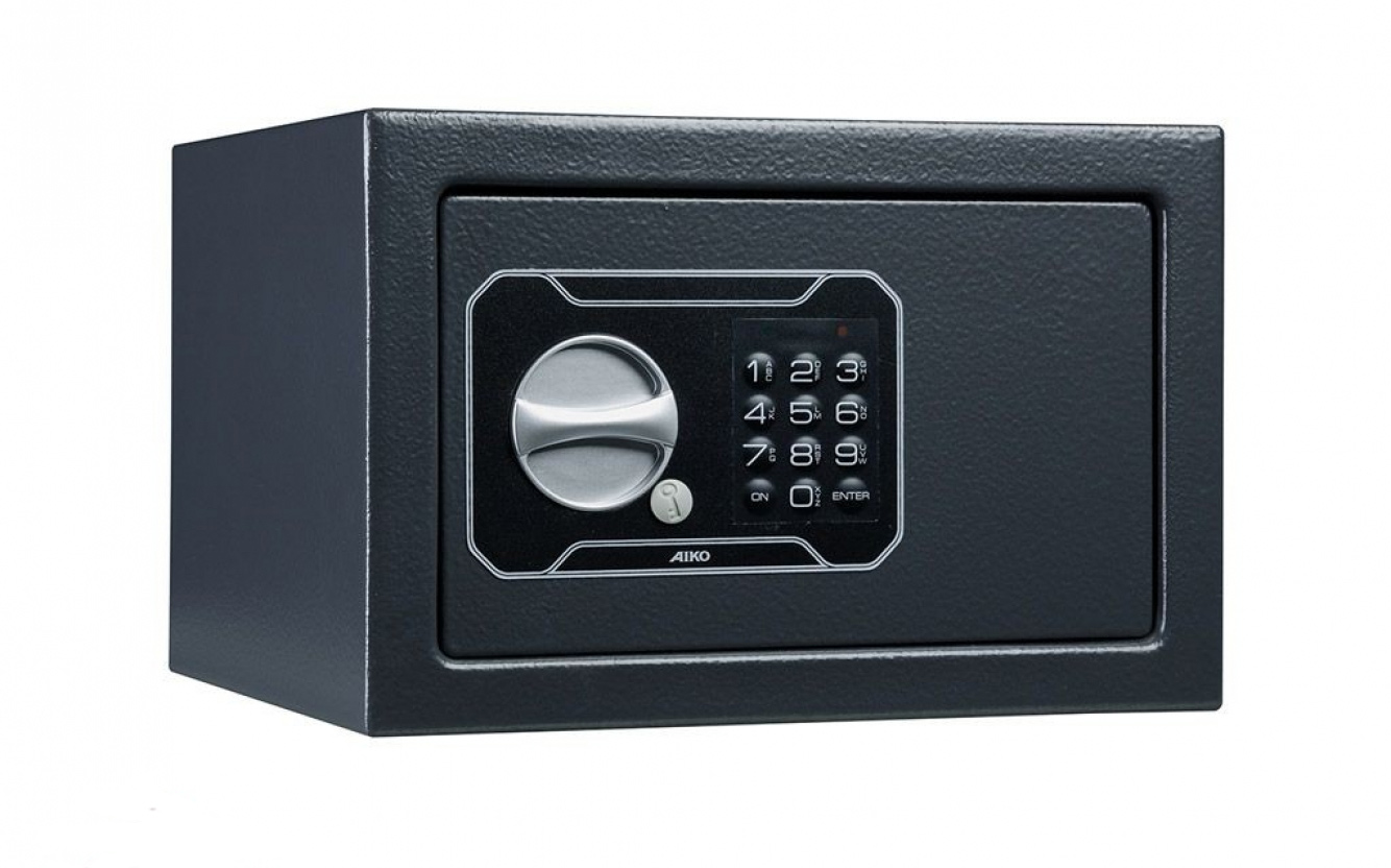 Сейф меблевий (170*260*230мм.) з електроним кодовим замком, 1 двері, T-170 EL, графіт AIKO - фото 2