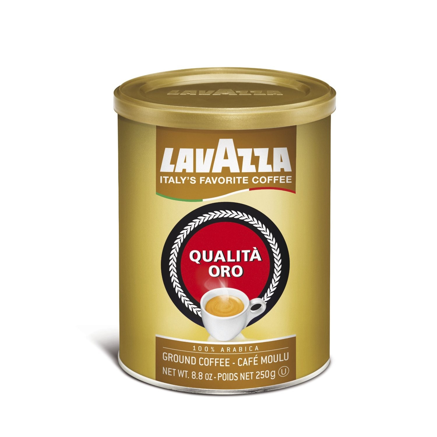 Кофе молотый Qualita Oro 250г., жестяная банка Lavazza - фото 1