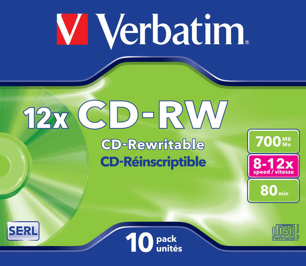 Диск CD-RW 700Mb/80min 12x slim Verbatim - фото 8